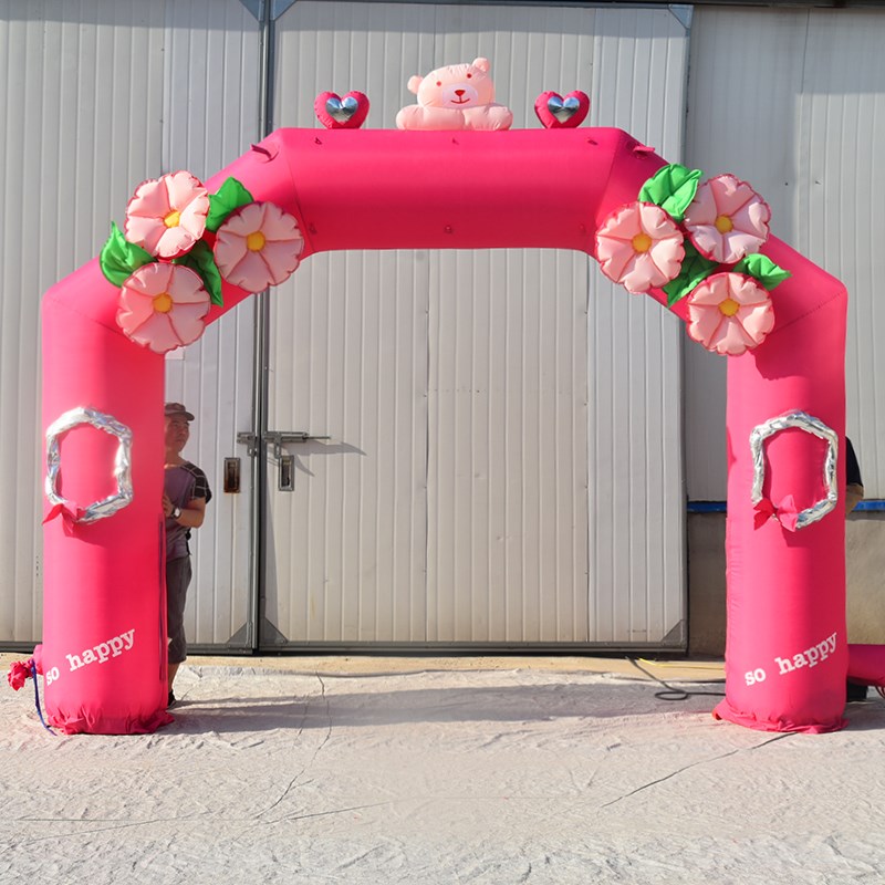 石阡粉色婚礼拱门